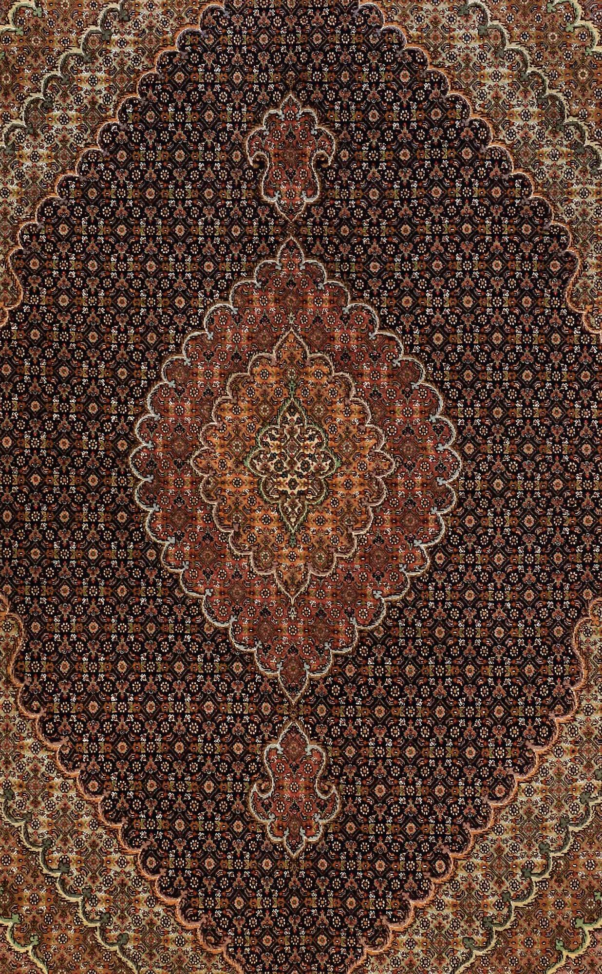 A RUG, Tabriz, part silk, so called 50 Radj, around 220 x 150 cm.
