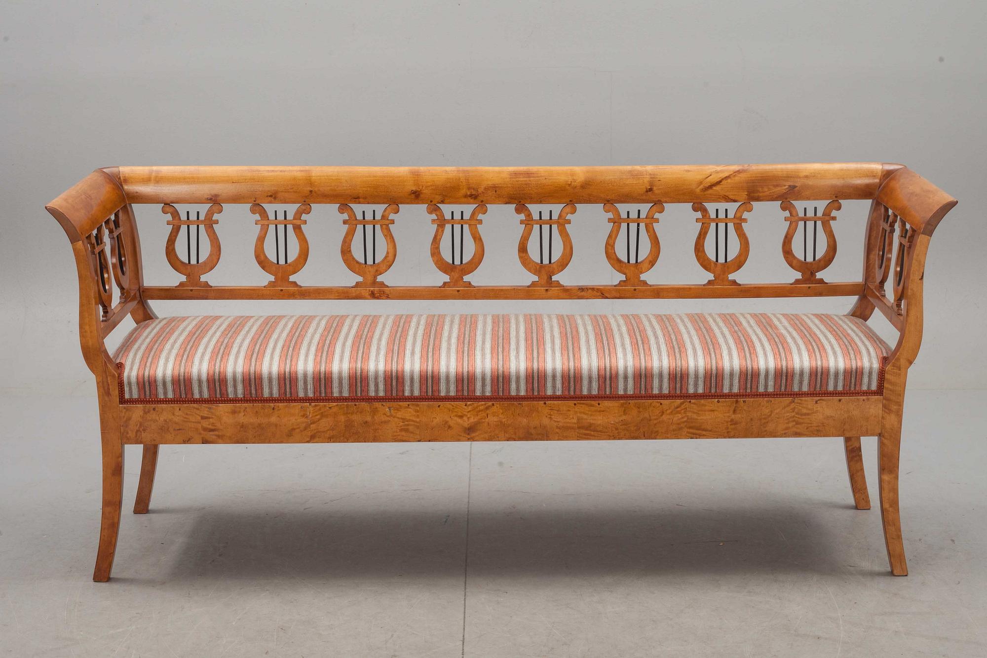 SALONGSMÖBLEMANG, 6 delar, Karl Johan, 1800-tal.