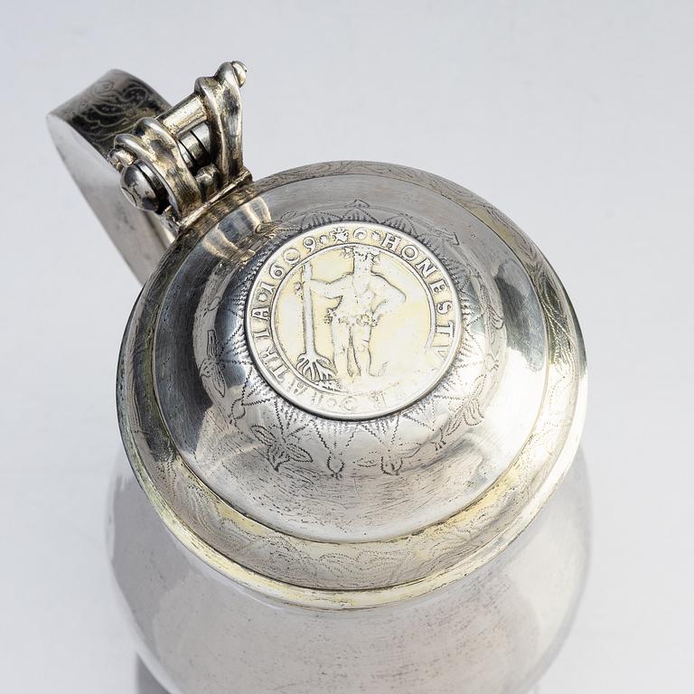 A Swedish Gustavian silver tankard, mark of Anders Menell, Kalmar 1777.