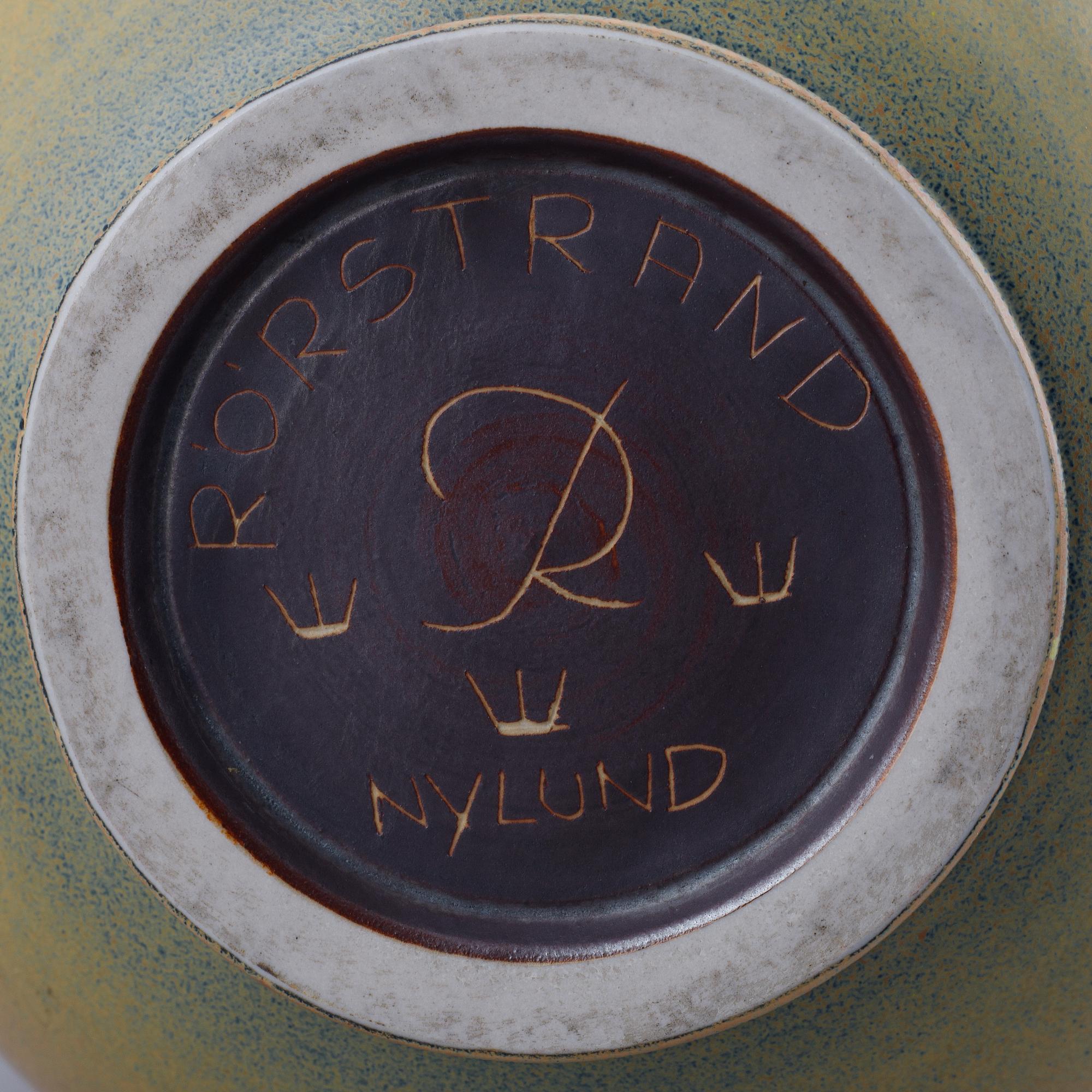 Gunnar Nylund, a stoneware vase / table lamp, Rörstrand, Sweden 1940s.