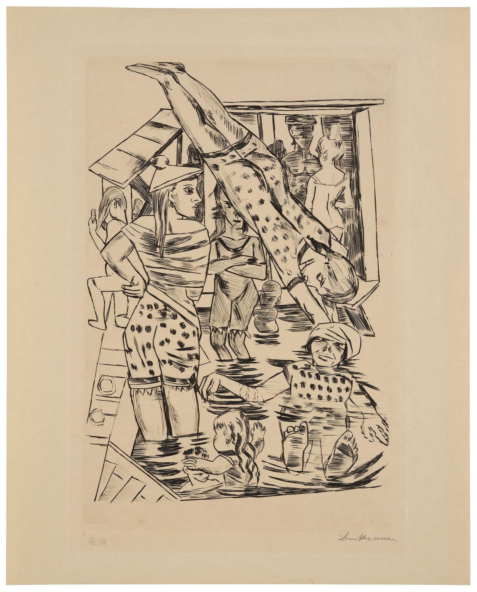 Max Beckmann, "Frauenbad“.