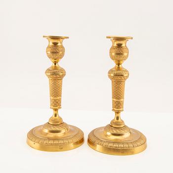 Pair of candlesticks Empire mid/late 19th century.