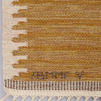 Marianne Richter, A CARPET, "Rosita, brun", flat weave, ca 293,5 x 182 cm, signed AB MMF V MR.