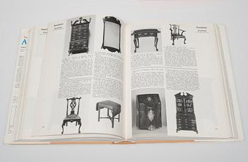 KONSTBÖCKER, 5 st, bl.a. "The Collectors Encyclopedia of Antiques", av Phoebe Phillips, Jugoslavien 1977.