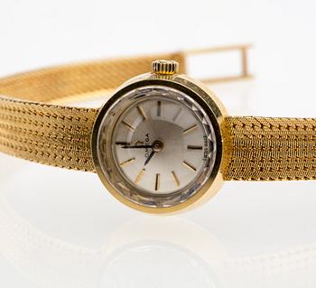 DAMARMBANDSUR, 18 k guld. Omega. Vikt ca 23 g.