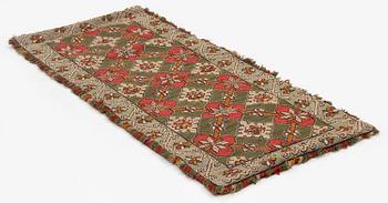 Åkdyna, korsstygnsbroderad, 105 x 45 cm, sannolikt Wemmenhögs härad, Sydvästra Skåne, daterad 1831.