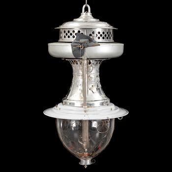 A 'Autolux' outdoors cerosene light from AB Lux, Stockholm, early 20th Century.