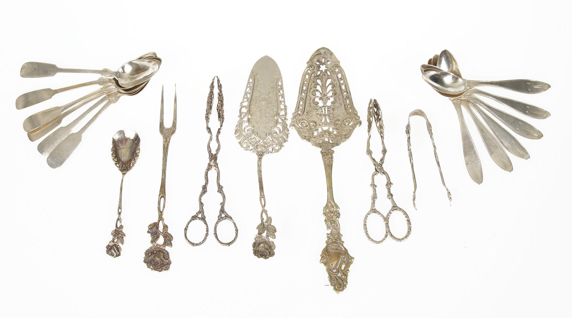 PARTI SILVER, 19 delar. Vikt ca 475 gr.