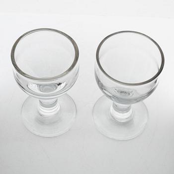 Signe Persson-Melin, eleven 'Ruben' wine glasses, Boda, Sweden, second half of the 20th century.