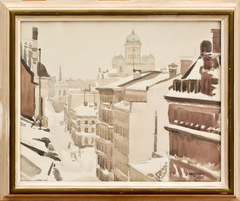 ERIC VASSTRÖM, akvarell, sign och dat 1950.