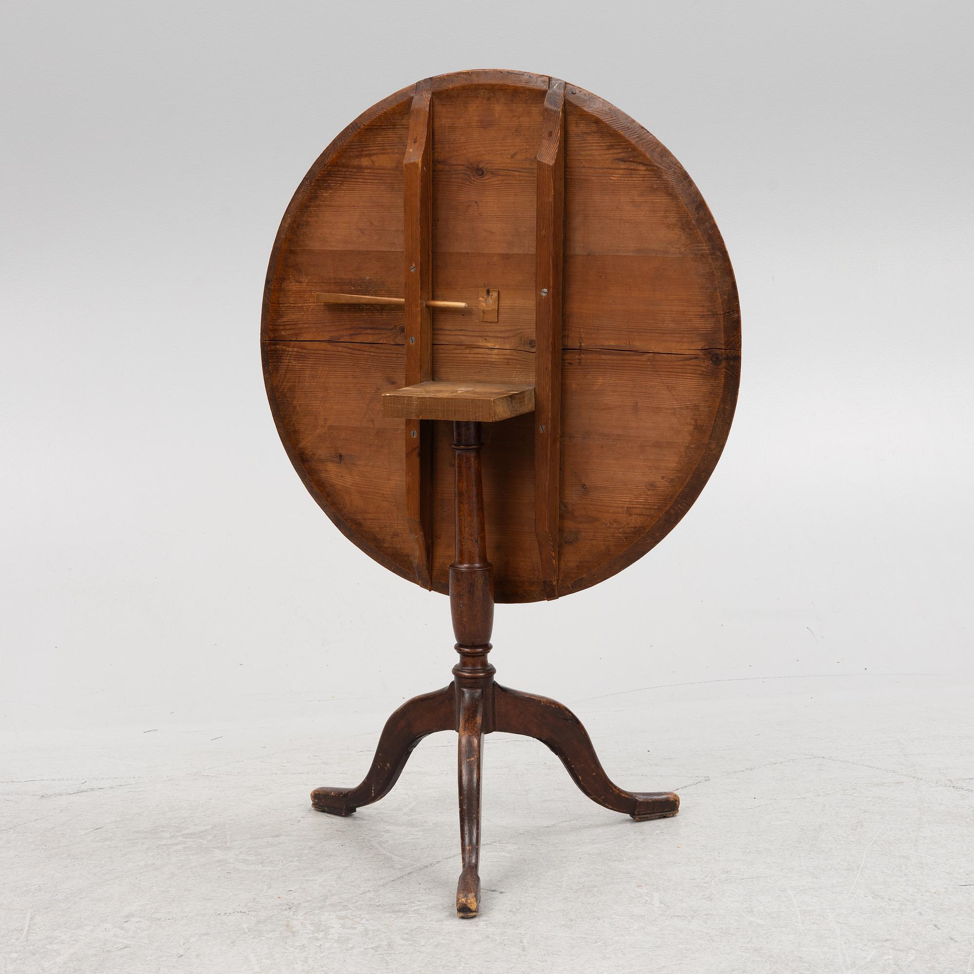 Fällbord, omkring år 1800.