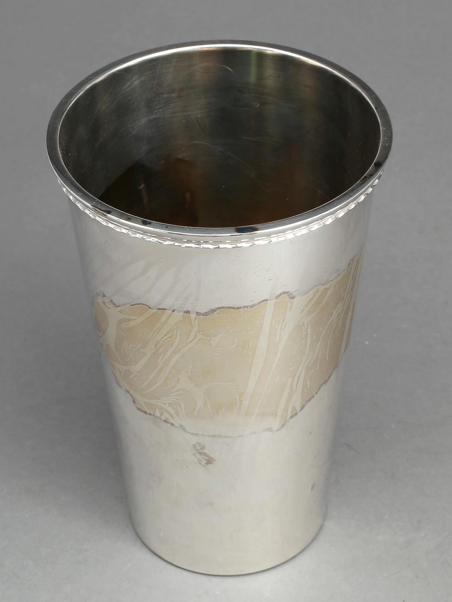 BÄGARE, silver, Sven Arne Gillgren, GAB, Stockholm, 1970. Vikt ca 470 gram.