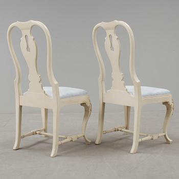 STOLAR, 6 st, rokokostil, 1900-talets andra hälft.