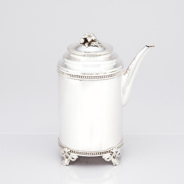 Erik Enander, kaffekanna, silver, Uppsala 1788. Gustaviansk.