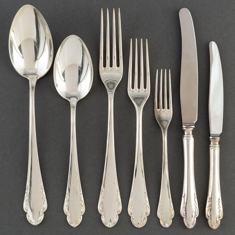 A set of silver cutlery, 66 pieces, "Haga", 1940s.