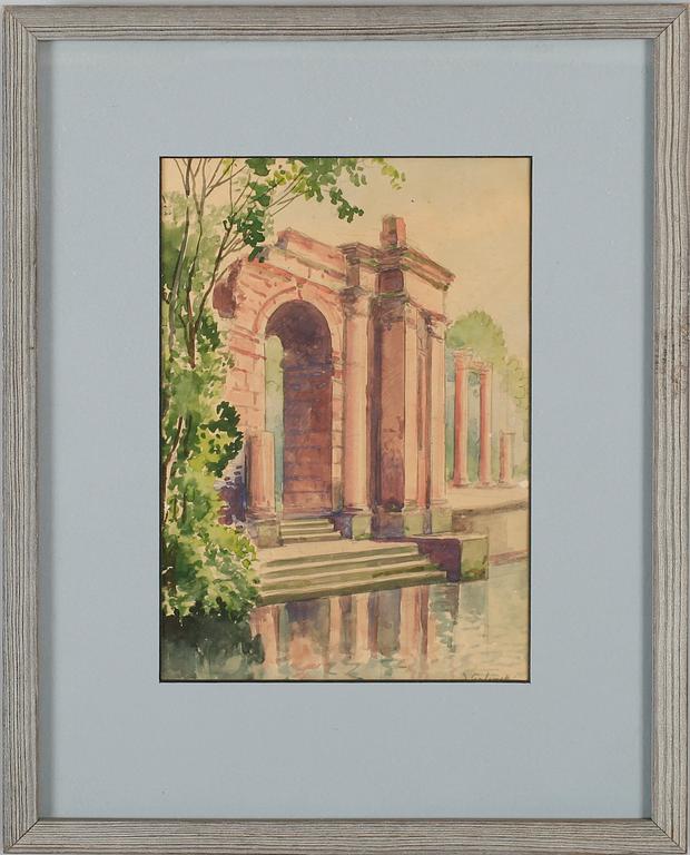 OKÄND KONSTNÄR, 7 st, akvareller, sign J Galewski och dat 1961.