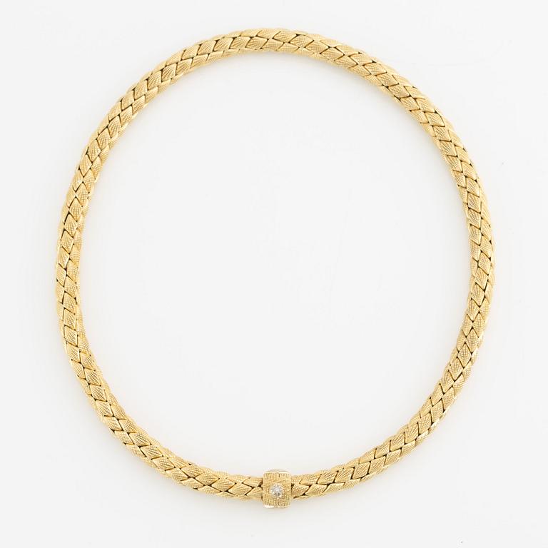 Necklace 18K gold and white gold "Stretch", Chimento.