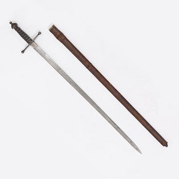 A Scottish infantry officer's sword with cross hilt and field scabbard, by Henry Wilkinson, London.