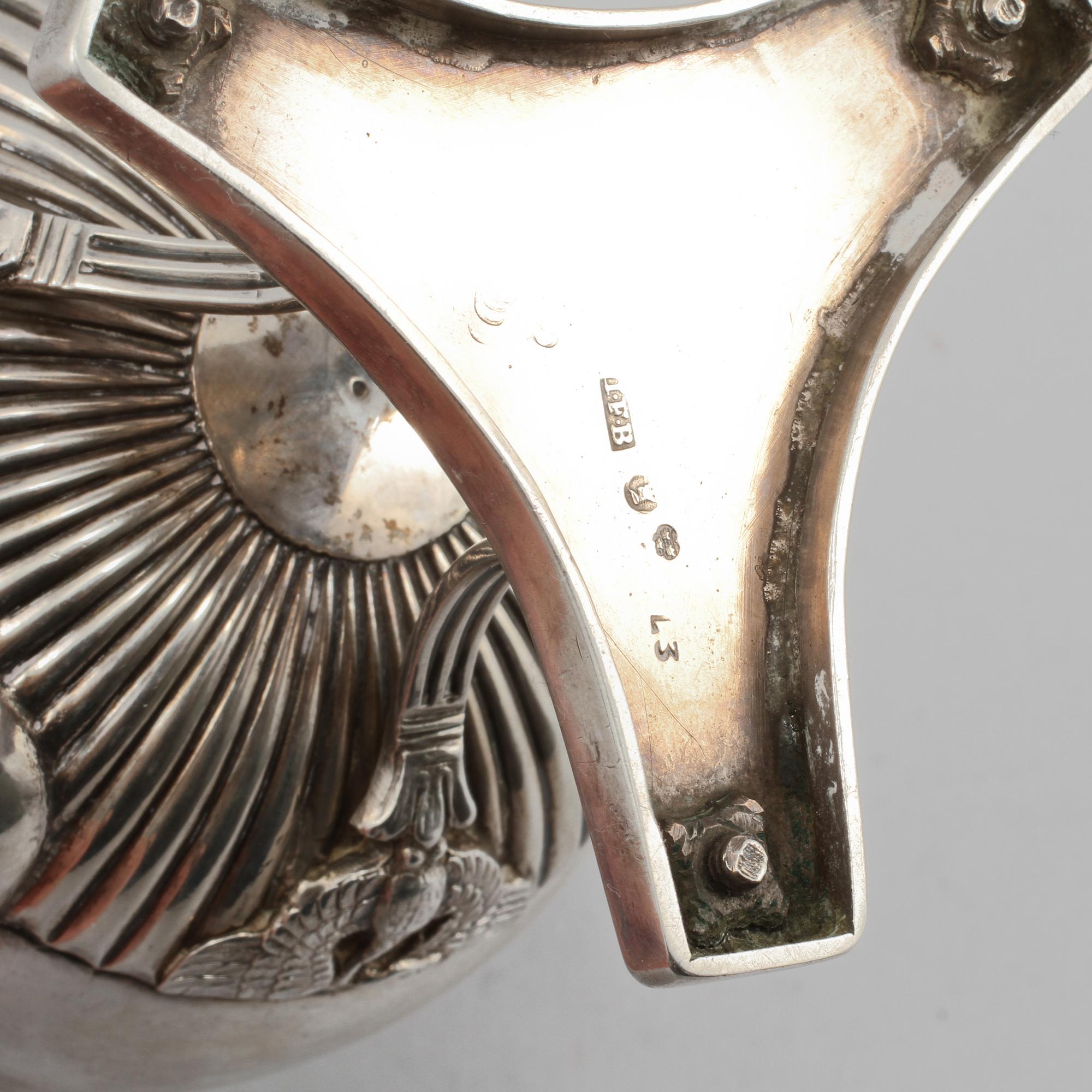 GRÄDDKANNA, silver, Johan Fredrik Björnstedt, Stockholm, empire 1817, vikt 215 gram.