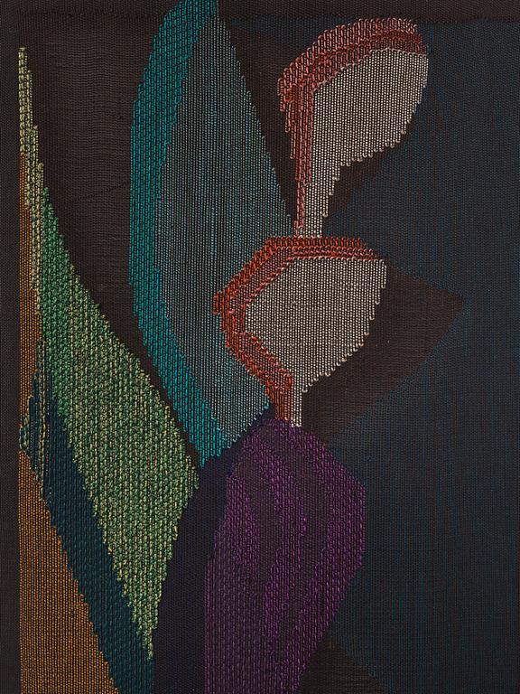 Lillian Holm, a tapestry, flat weave, ca 161 x 53,5 cm, signed LH.