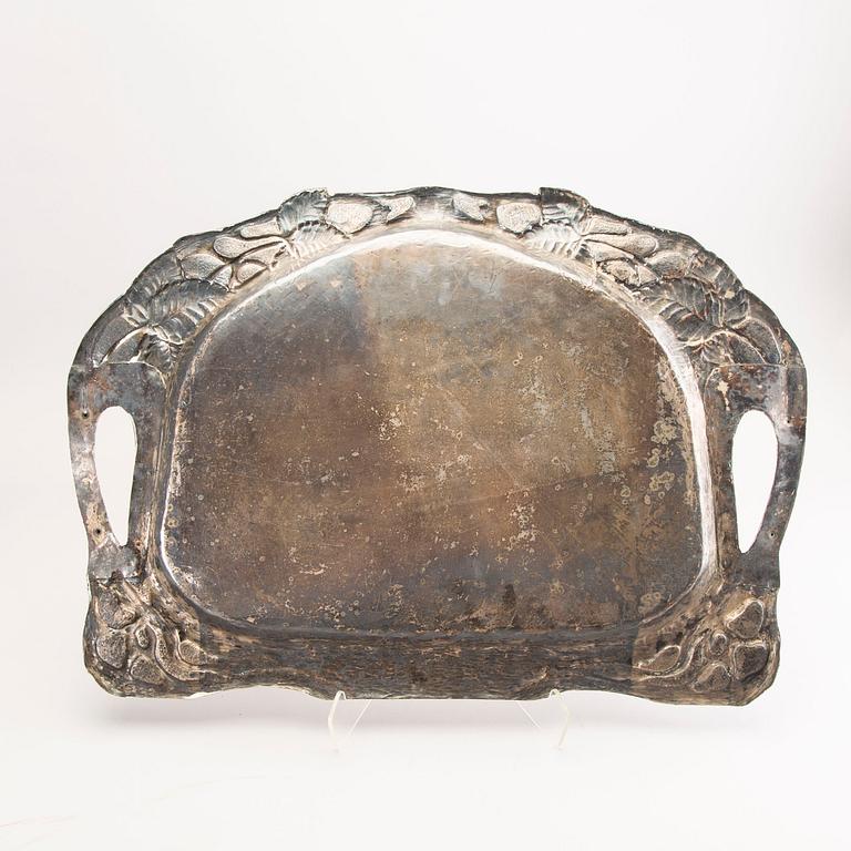 Bricka, Jugend 1900-talets början, Svensk Metall konst AB nysilver.