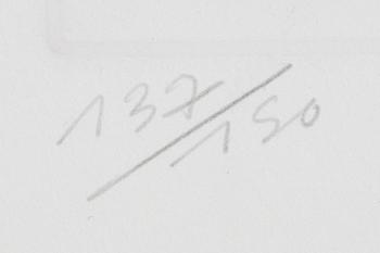 Pierre Alechinsky, etching in colours, signed and numred 137/150.