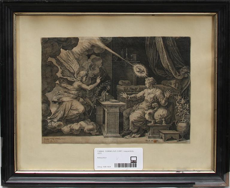 CORNELIUS CORT, kopparstick, 1577.