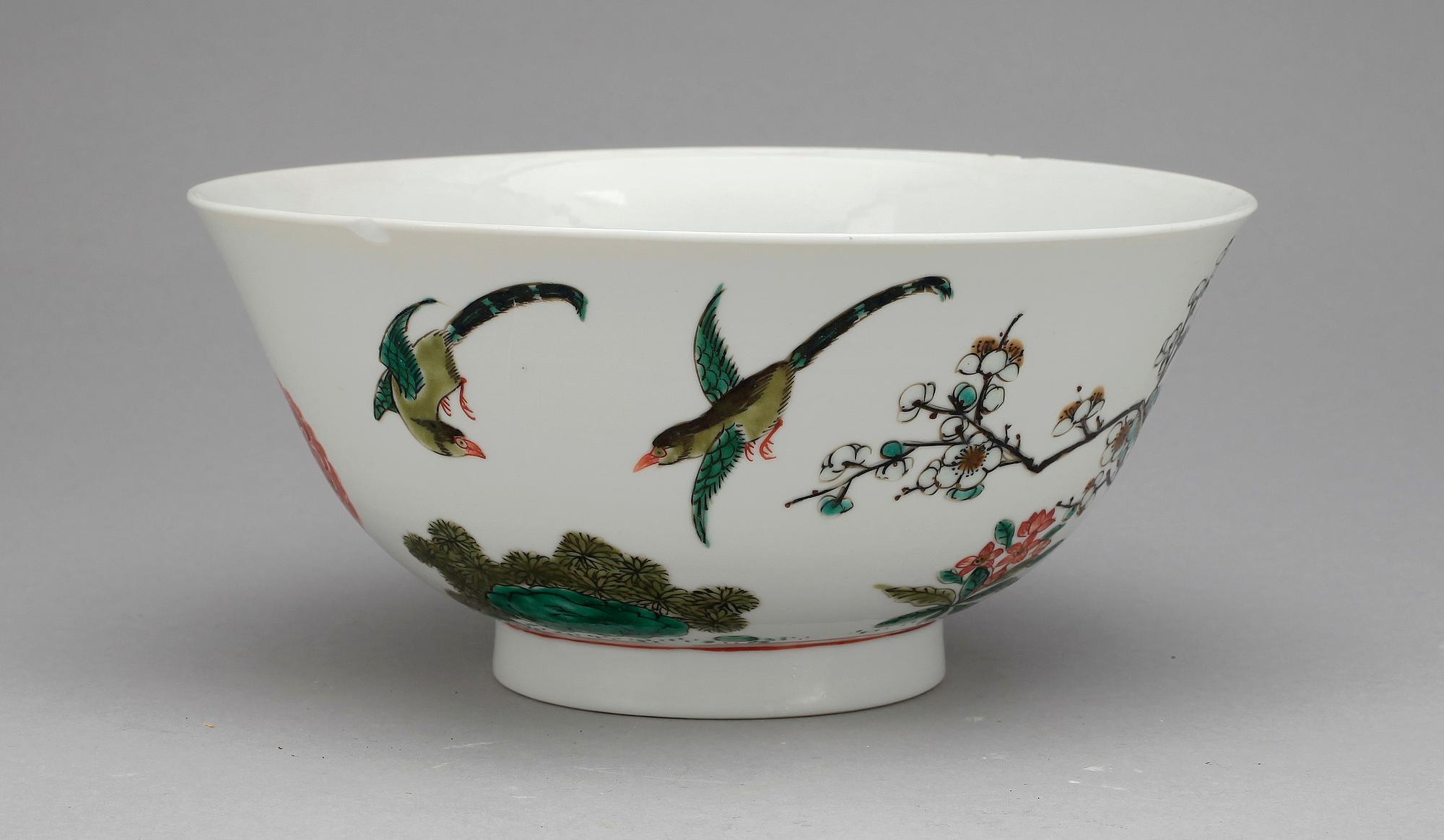 SKÅL, porslin, Kangxi, Kina 1700-tal.