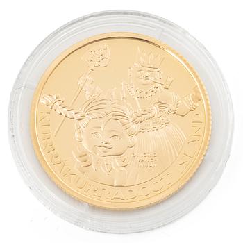 Gold coin, 21.6 carat, Pippi on Kurrekurredutt Island, 10 Niue dollars, 2015.