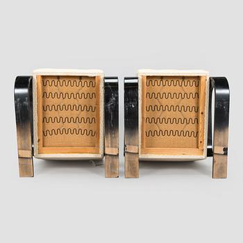 Alvar Aalto, fåtöljer ett par, "Tank chair" modell 400, Artek, 1970-tal.