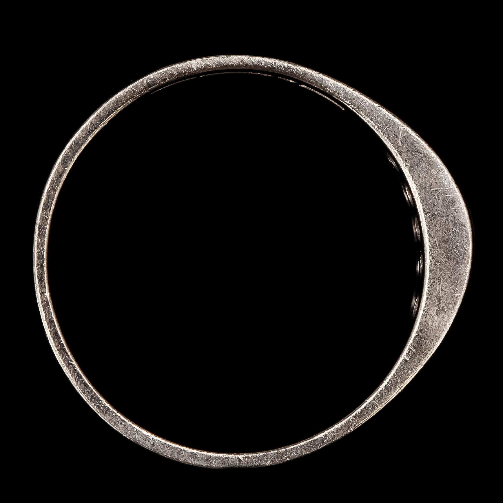 RING, 18k vitguld med åttkantsslipade diamanter tot ca0,20ct. Cedstam, Stockholm, 1981. Vikt 3,4g.