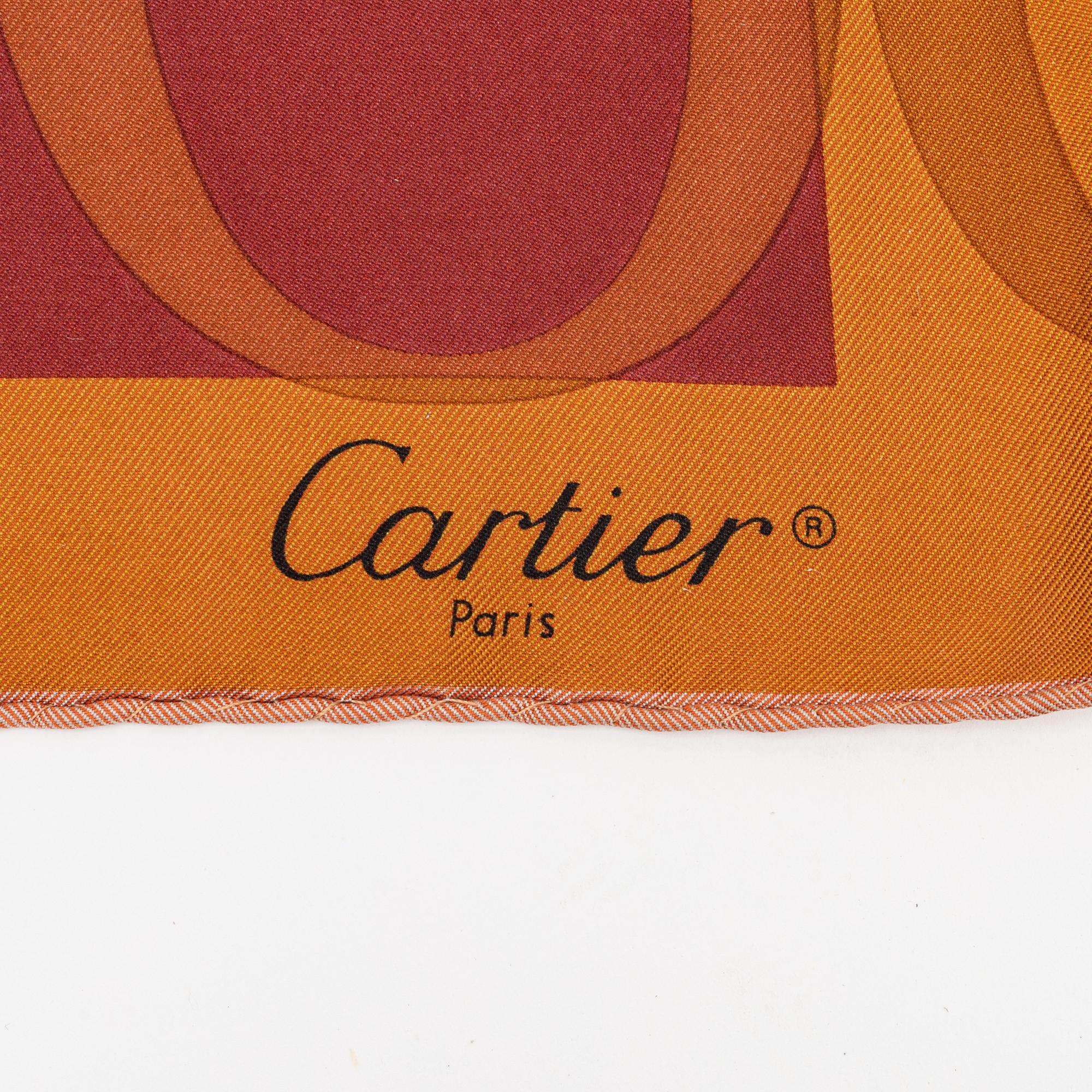 Cartier, a twill silk scarf.