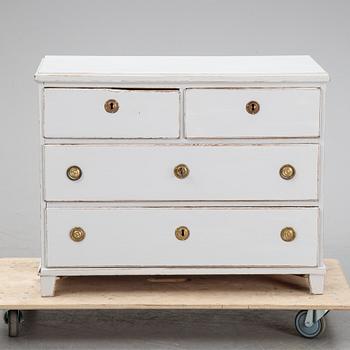 A painted oak chest of drawers, 19th Century.