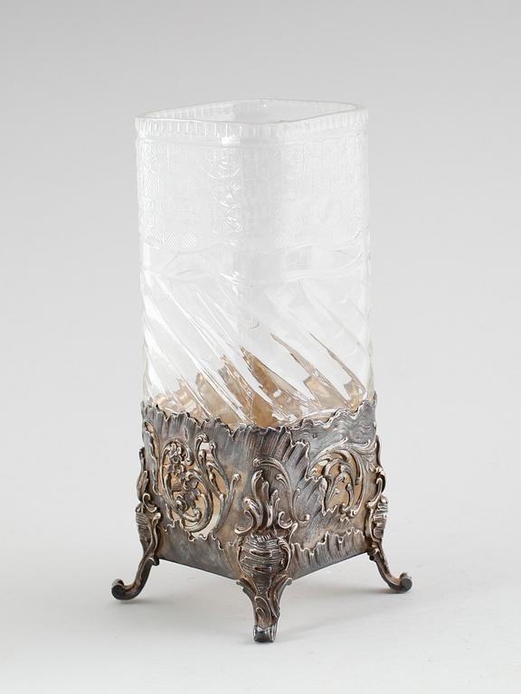 VAS, silver och glas, tidigt 1900-tal.
