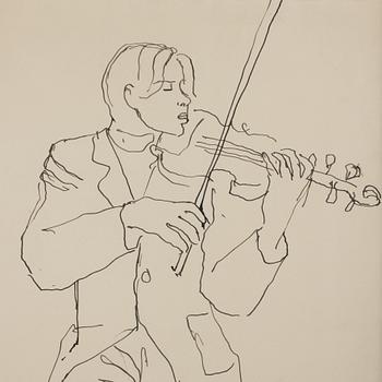 Bror Hjorth, Ole with violin.