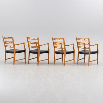 Four second half of the 20th century chairs.