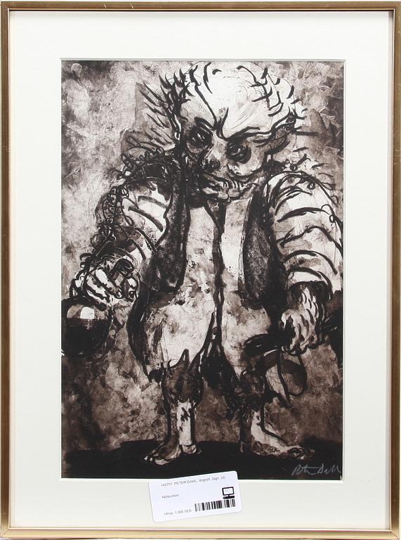 PETER DAHL, litografi. Sign.