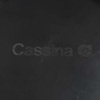 A pair of leather upholstered model 413 CAB armchairs by Mario Bellini for Cassina.