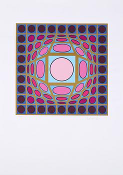 Victor Vasarely · VICTOR VASARELY, färgserigrafi, signerad och numrerad FV 22/30.