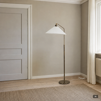 Harald Notini, a floor lamp model 15230, Arvid Böhlmarks Lampfabrik, Stockholm, 1940s.