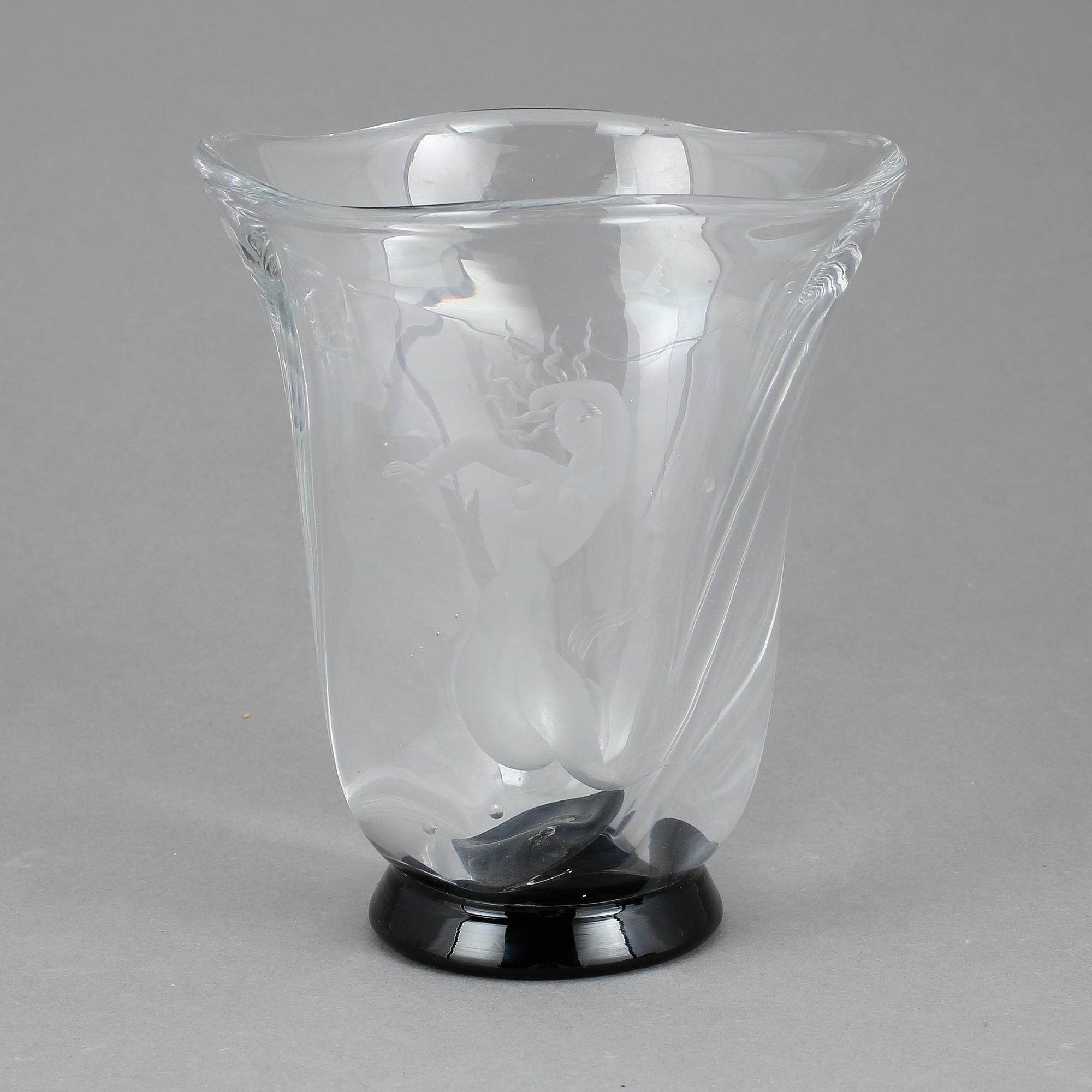 Vas, glas, Vicke Lindstrand, Orrefors, 1930-tal.