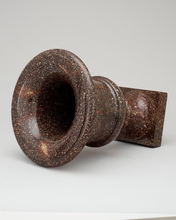 A Swedish first half 19th century porphyry urn.