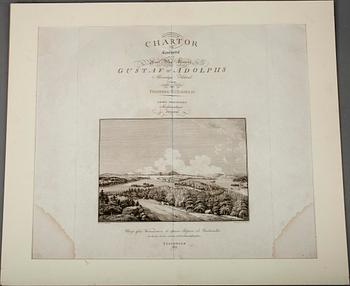 GRAVYR, J.F. Martin. Titelblad till "Chartor - Storfurstendömet Finland" S.G. Hermelin, Stockholm 1799.