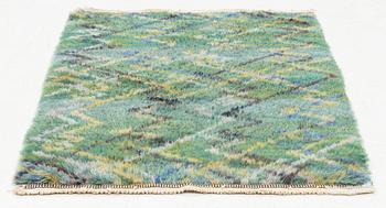 Barbro Nilsson, matta, "Sommarvägar, grön", rya, ca 117 x 88 cm, signerad AB MMF BN.
