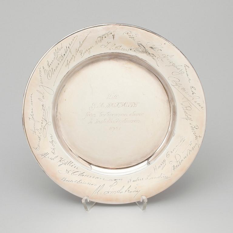 PARTI  SILVER, 5 delar, bland annat W A Bolin, Stockholm, 1929. Vikt ca 350 gram.