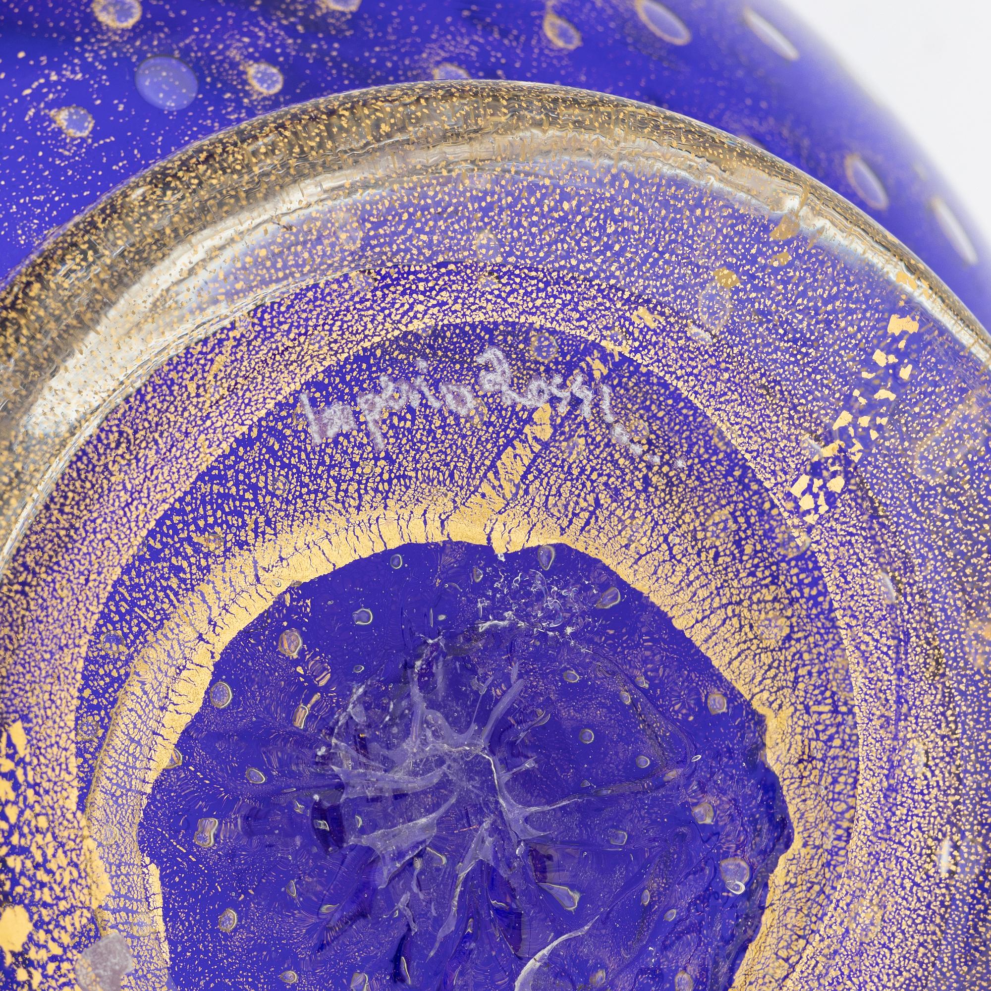 Vas, glas, Imperio Rossi, Murano, Italien, sent 1900-tal.