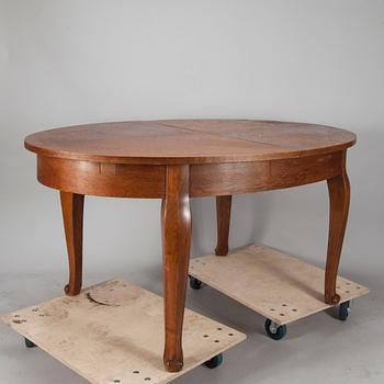 MATBORD samt STOLAR 8 st, 1930/1940-tal.