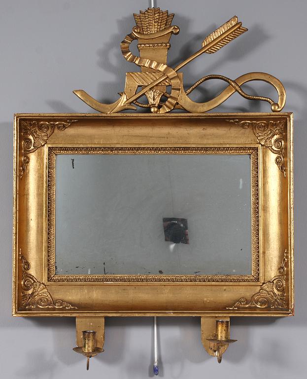 SPEGELLAMPETTER, ett par, empir, 1800-talets första hälft.