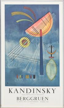 WASSILY KANDINSKY, after, Lithograph poster. "Berggruen" Mourlot 1972.