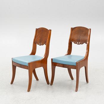 Stolar, åtta stycken, Baltikum, ca 1840-tal,  Senempire.